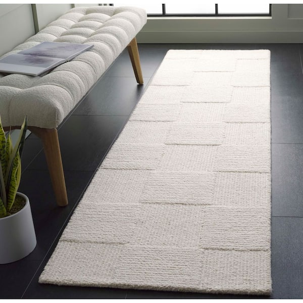Isometry Rug SAFAVIEH Mykonos 2 ft. x 8 ft. Ivory High-Low Isometric Runner Rug ...