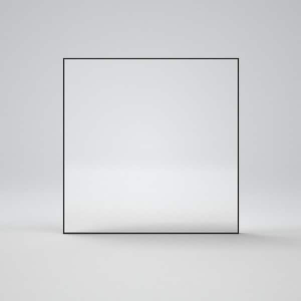 tydex Vibe 30 in. W x 30 in. H Rectangular Framed Wall Bathroom Vanity Mirror in Matte Black