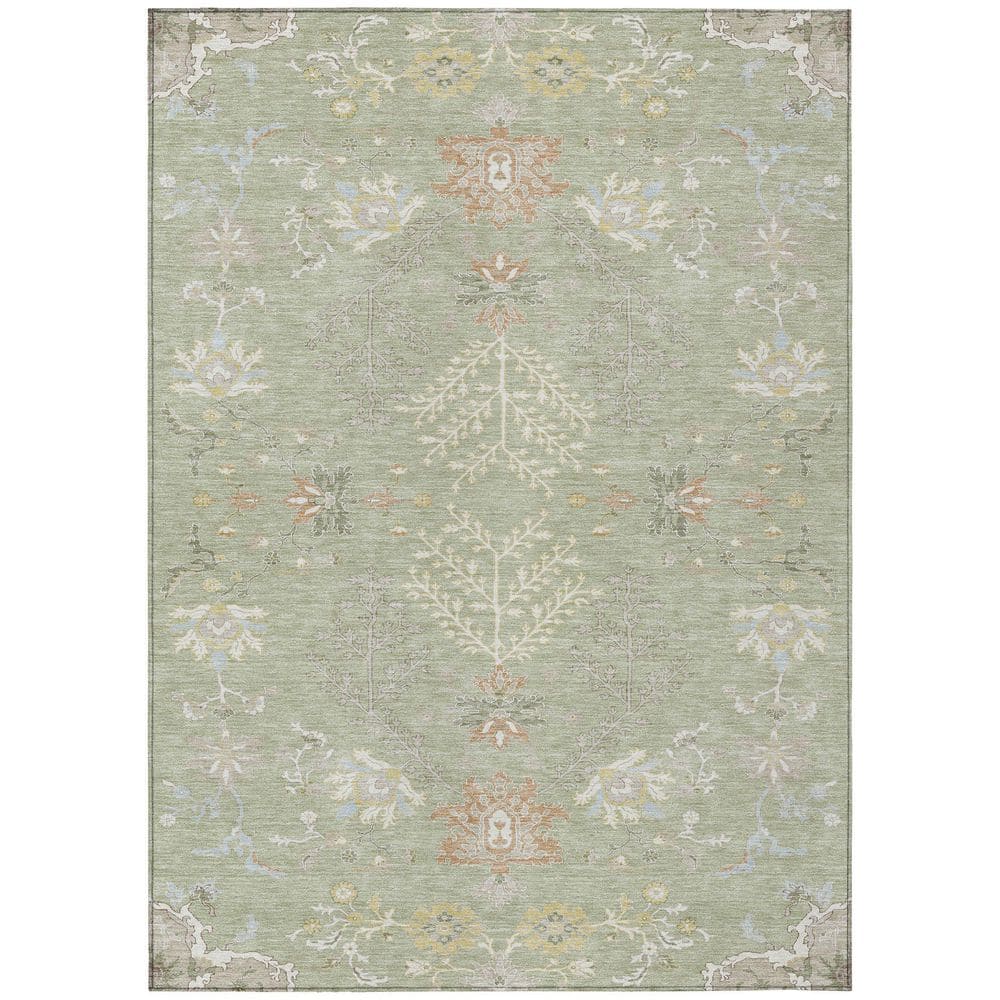 Chantille Machine Washable Indoor/Outdoor Abstract ACN2676 Celery 3 ft. x 5 ft. Area Rug price history on PriceWatchPro
