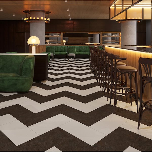 FabCore Pine Cone 28 MIL x 12 in. W x 24 in. L Glue Down Waterproof Vinyl Tile Flooring (36 sqft/case)
