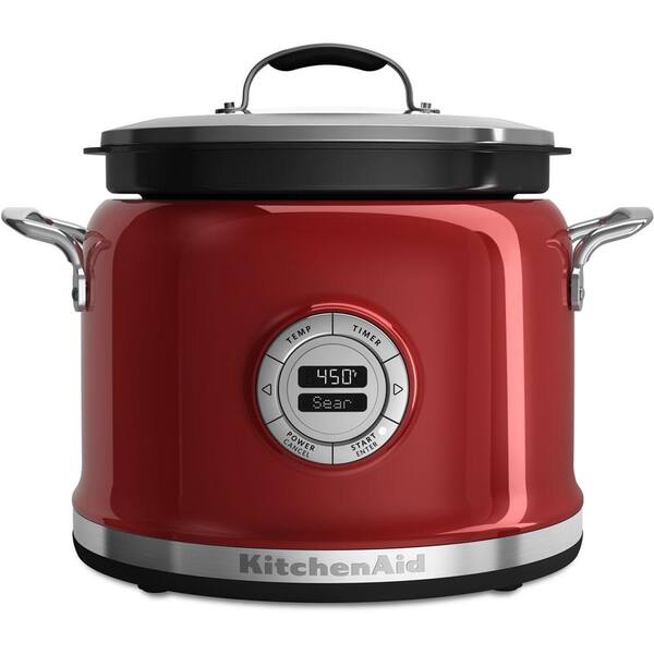 KitchenAid 4 Qt. Candy Apple Red Electric Multi-Cooker with Programmable Settings