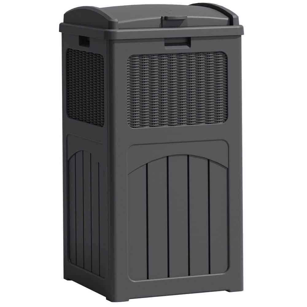 36 gal. Resin Outdoor Trash Can, Plastic Deck Box in Gray price history on PriceWatchPro