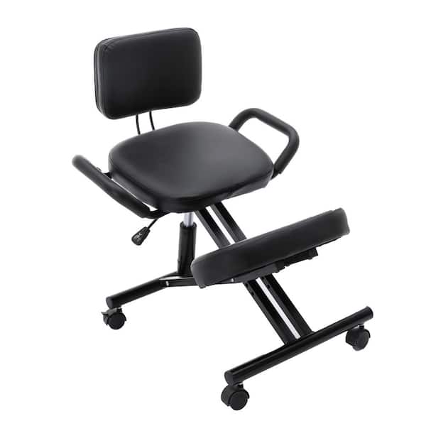 Dragonn Warehouse Items Furniture Ergonomic Kneeling Chair with An Angled Seat, Black