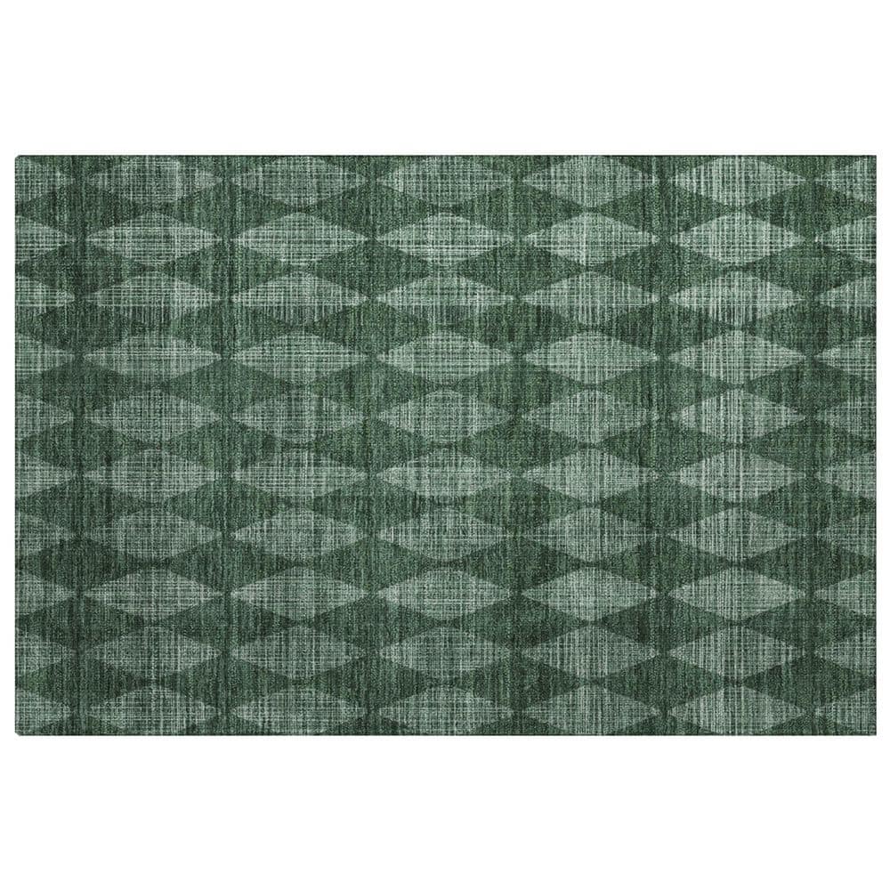 Dream Shag Premium Machine Washable Abstract ADS578 Olive 3 ft. x 4 ft. Area Rug price history on PriceWatchPro