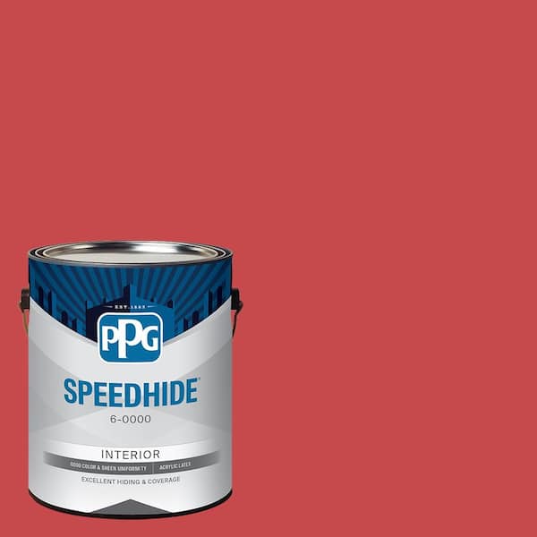 SPEEDHIDE 1 gal. PPG1188-7 Burnt Red Satin Interior Paint