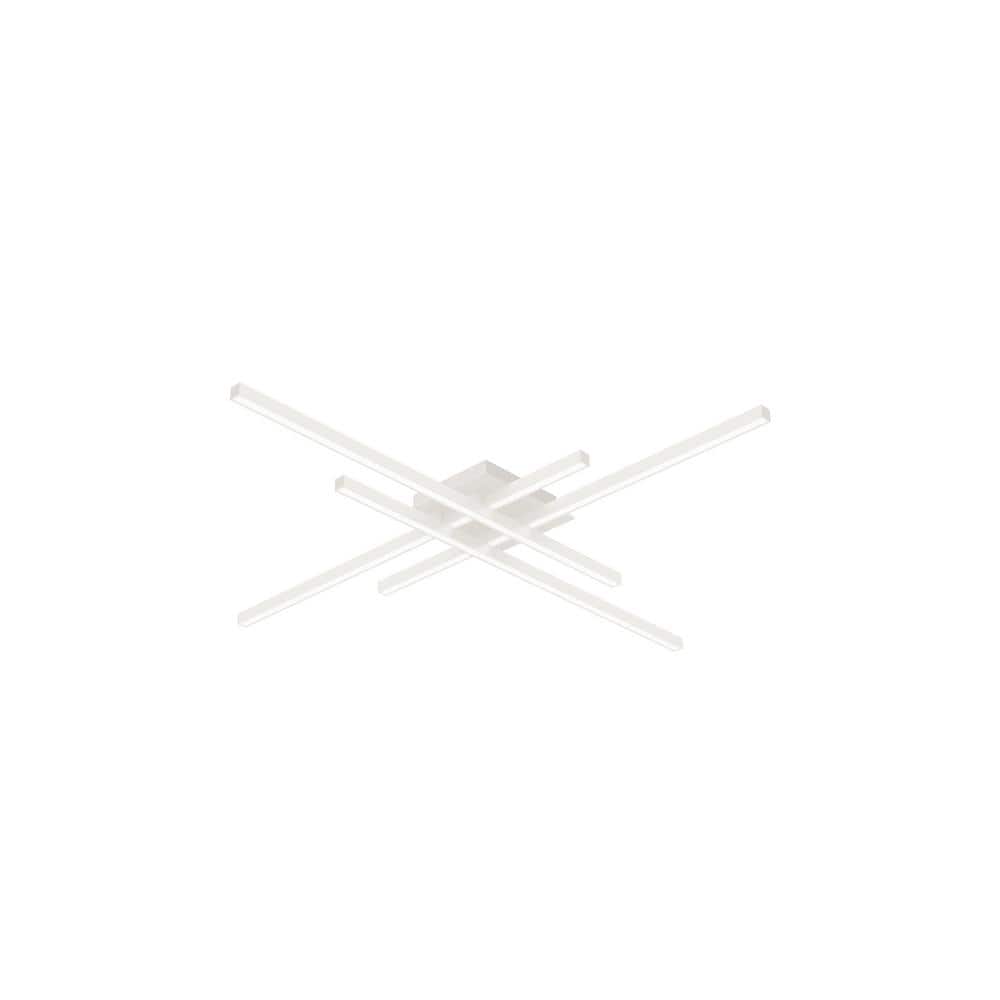 White Aluminum Modern LED Flush Mount Light