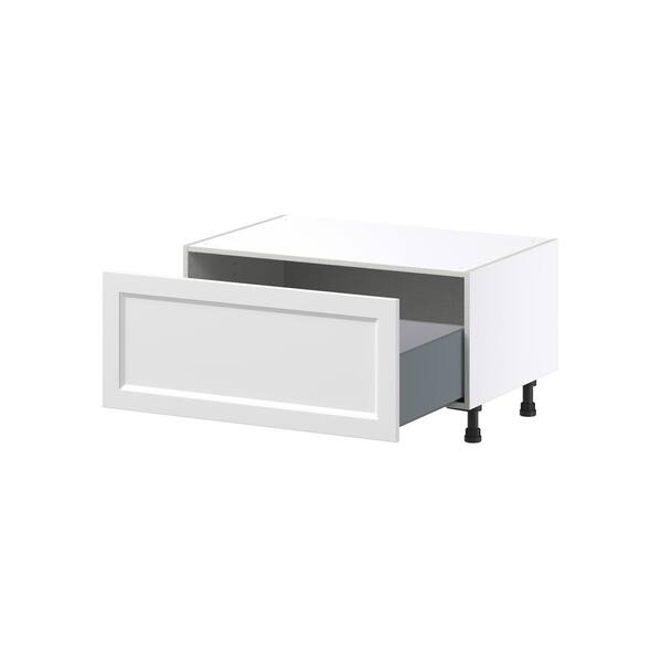 J COLLECTION 36 in. W x 24 in. D x 19.5 in. H Alton Painted White Shaker Assembled Base Window Seat Kitchen Cabinet