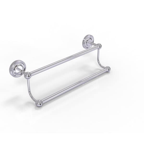 Allied Brass Prestige Regal Collection 24 in. Wall Mounted Double Towel Bar in Polished Chrome