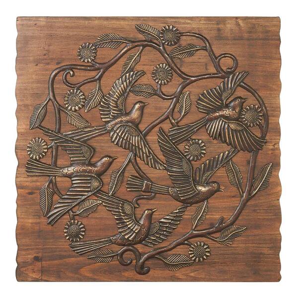 Filament Design Sundry 24 in. x 24 in. Flying Bird Traditional Wall Art