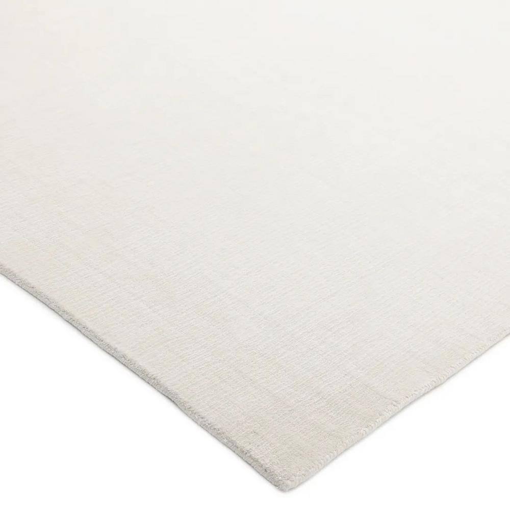 Ivory Elegance 8' x 10' Handmade Wool-Viscose Stripe Area Rug