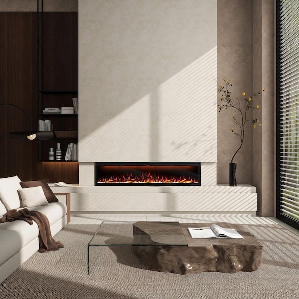 74 Wall Mounted/Embedded Electric Fireplace Insert with WIFI
