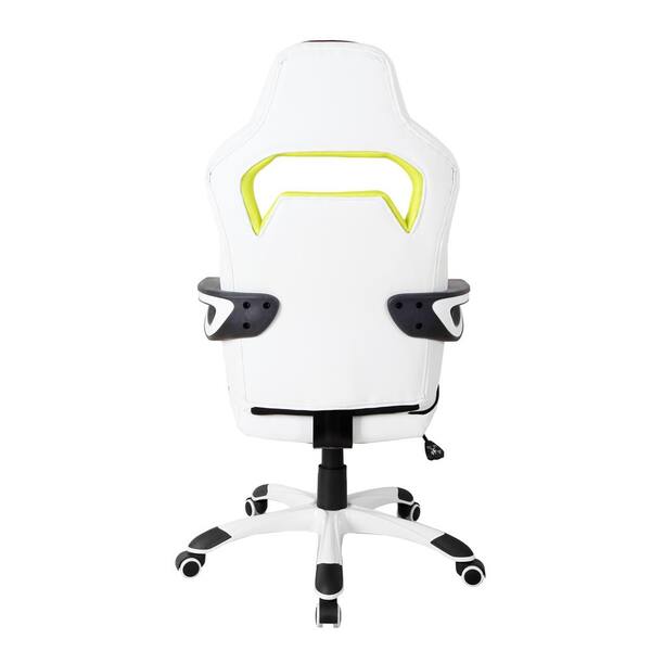 White and yellow online gaming chair