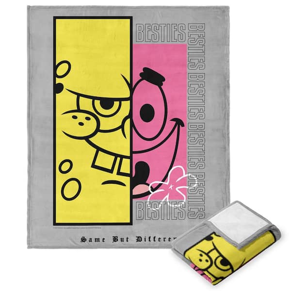 THE NORTHWEST GROUP NICK Sponge Bob Besties Multi Color Silk Touch Throw