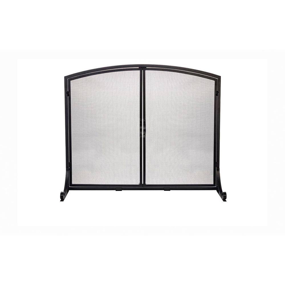 Single Panel Black Arch Top Fireplace Screen with Doors price history on PriceWatchPro