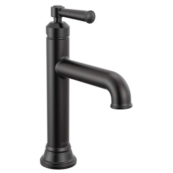 Foundations Design Series Traditional Single Handle Single Hole Bathroom Sink Faucet in Matte Black