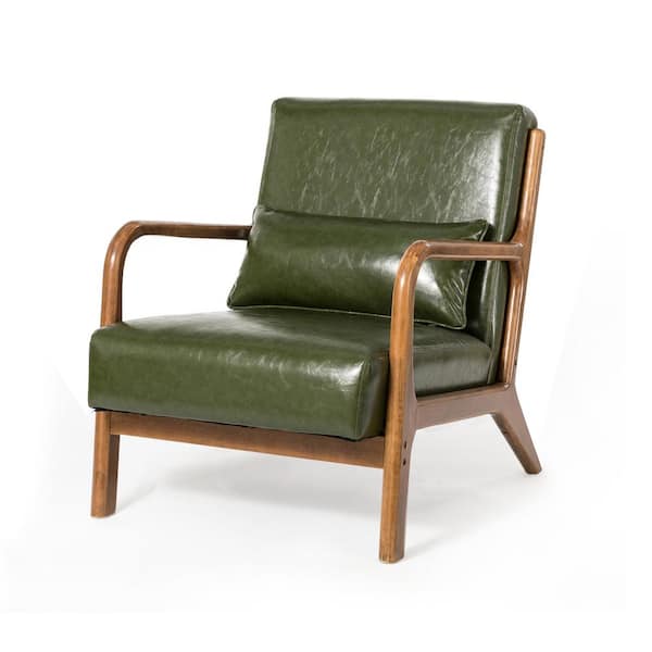 hunter green leather chairs