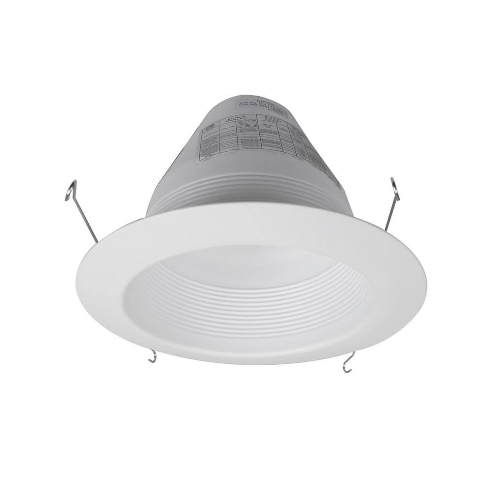 White 6-Inch Airtight Aluminum Recessed Cone Baffle Trim