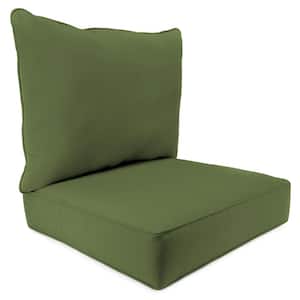 46.5 in. L x 24 in. W x 6 in. T Outdoor Deep Seating Chair Seat and Back Cushion Set in Veranda Hunter