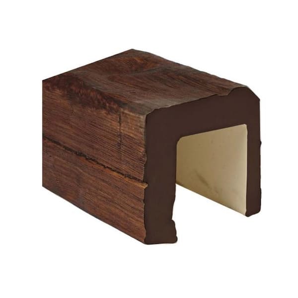 4-3/4 in. x 4-3/4 in. x 6 in. Long Walnut Vintage Faux Wood Beam Sample