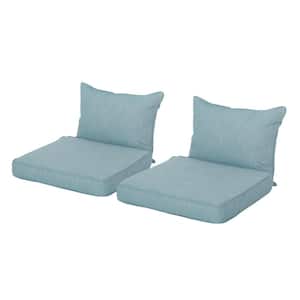 Smythe 27 in. x 21.5 in. 4-Piece Outdoor Club Chair Cushion Set in Teal