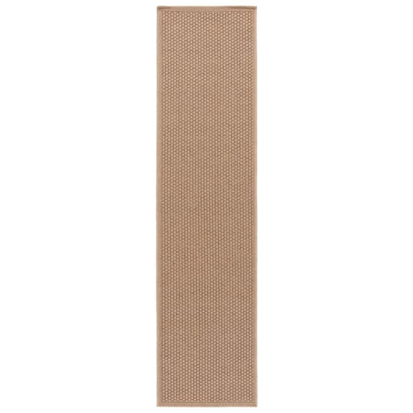 Atrium Sisal Beige 2 ft. x 8 ft. Geometric Solid Indoor/Outdoor Runner Rug