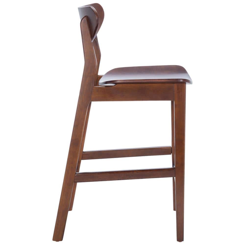 Thaxton Walnut Mid-Century Modern Counter Stool