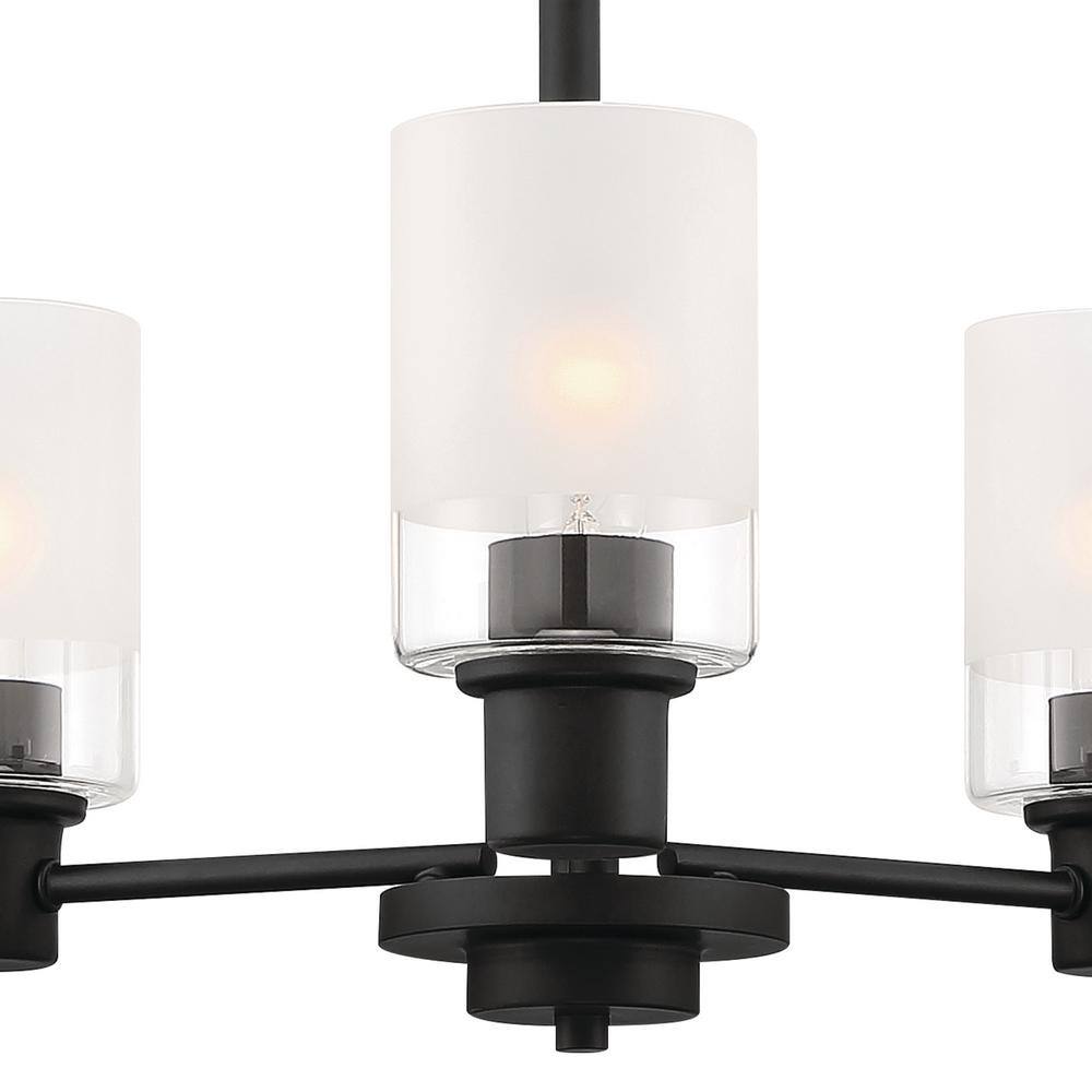 Cedar Lane Matte Black 20" Wide 3-Light Chandelier