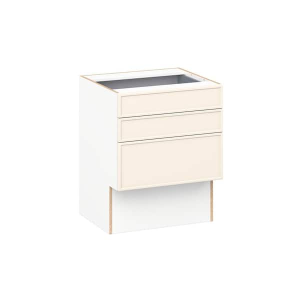 Fairview 24 in. W x 21 in. D x 30 in. H Assembled Slim Shaker ADA Bath Drawer Base Kitchen Cabinet in Washed Linen