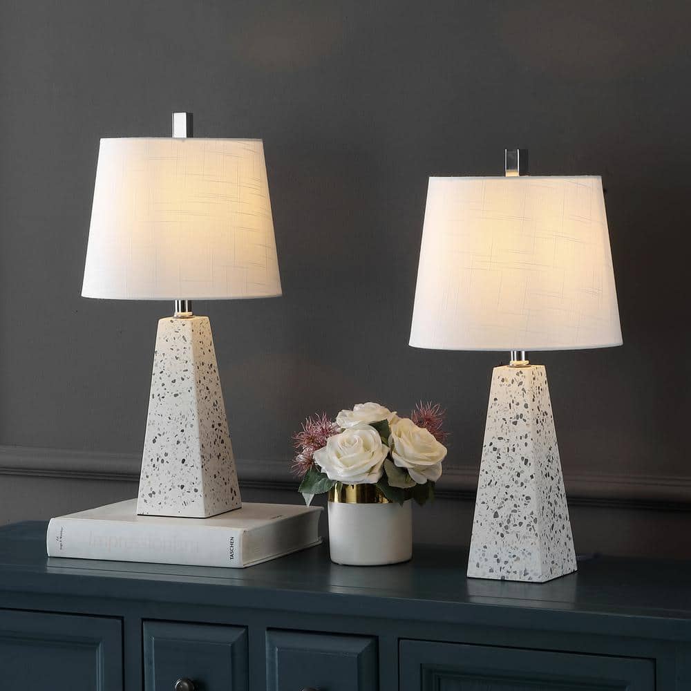 JONATHAN Y Owen 20.5 in. Contemporary Resin LED Table Lamp Set