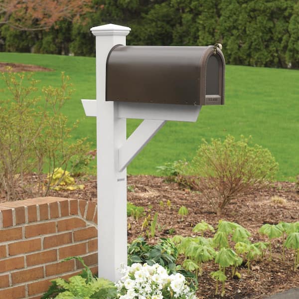 Hazleton Recycled Plastic Mailbox Post in White