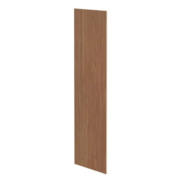 Hampton Bay Sinclair 11.25 in. W x 36 in. H x 0.1875 in. D Wall Flush End Panel in Shaker Saddle Oak