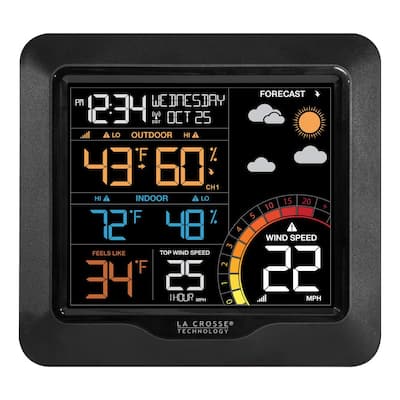 WiFi Weather Station, 10.2 inch Large Display Wireless Weather Station, Weather Stations Wireless Indoor Outdoor with Rain Gauge and Wind Speed