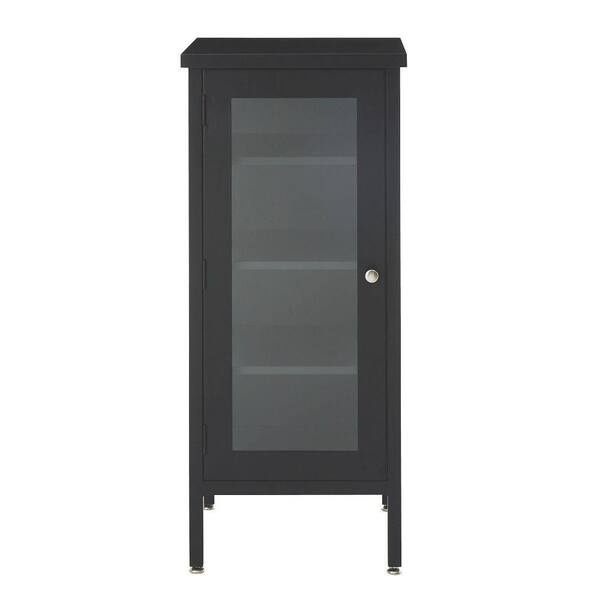 Home Decorators Collection Elixir 35.5 in. x 15.75 in. Steel Storage Cabinet in Black