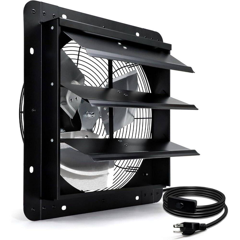 KIWDZFU 14 Inch Shutter Exhaust Fan 1088 CFM Galvanized Steel Wall ...
