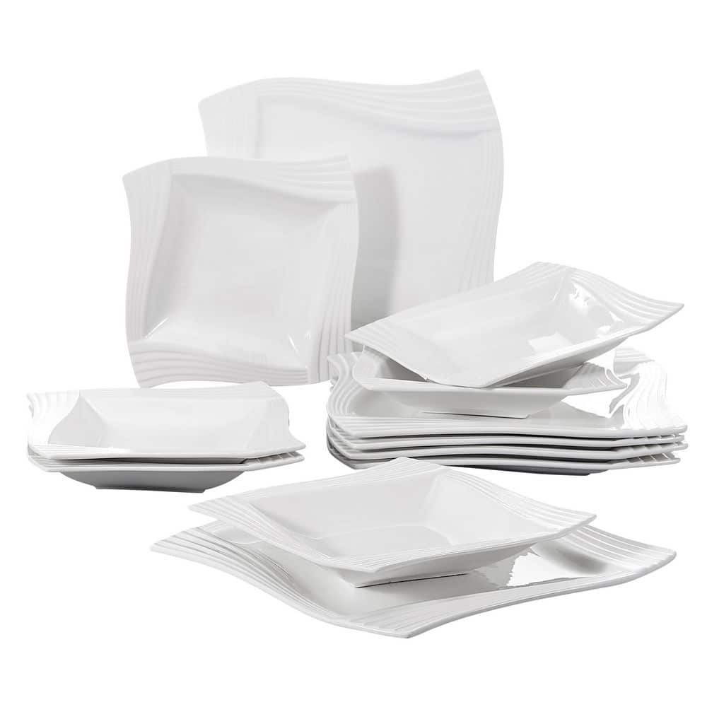 Dinner Set 12 Person Porcelain Plate  Porcelain Dinnerware Set Plate -  Malacasa - Aliexpress