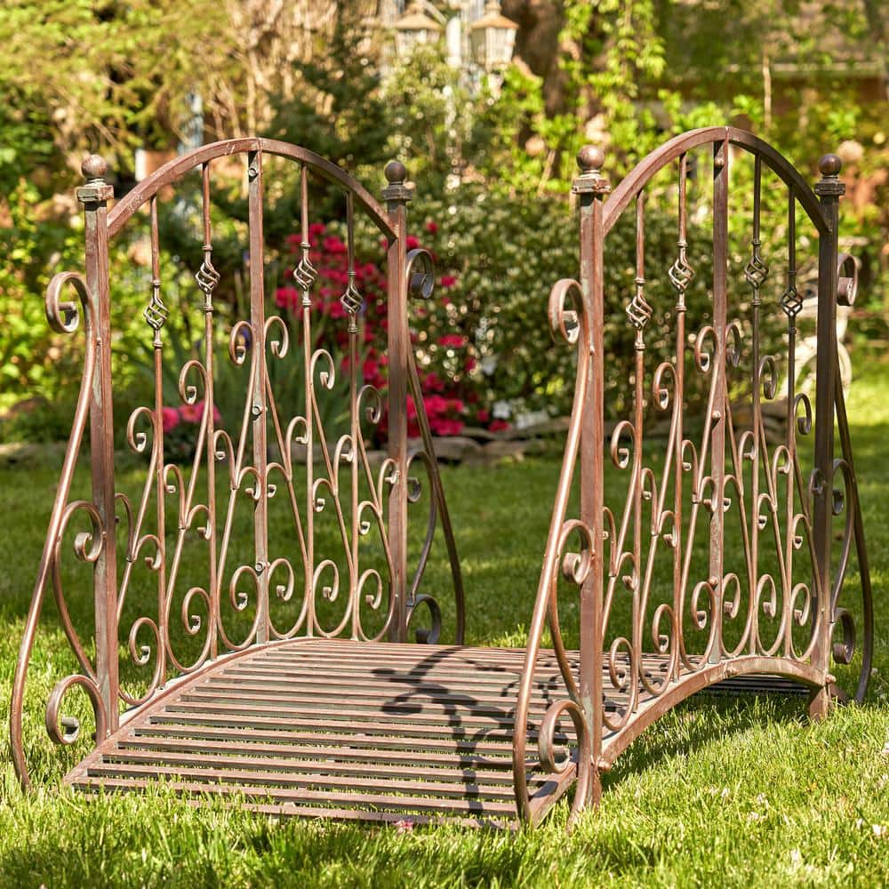 Paris 1968 Antique Bronze Iron Garden Bridge