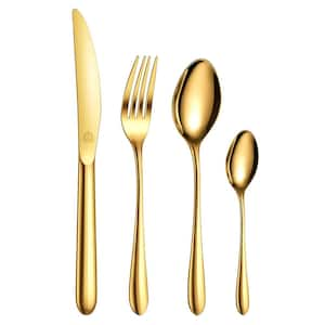 48-Piece Gold Stainless Steel Flatware Set (Service for 12)