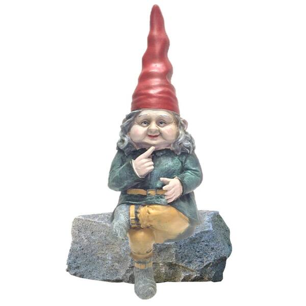 Toad Hollow 12-1/2 in. Zelda the Gnome Shelf Sitter Statue