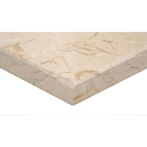 Marble Crema Marfil Plus Polished 17.99 in. x 17.99 in. Marble Floor and Wall Tile (2.25 sq. ft.)