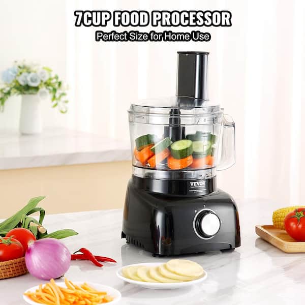 VEVOR Food Processor 14-Cup Vegetable Chopper 2-Speed 650 Watts Stainless  Steel Blade Grey Electric Food Processor SPJGJ650WZNSEK8GZV1 - The Home  Depot