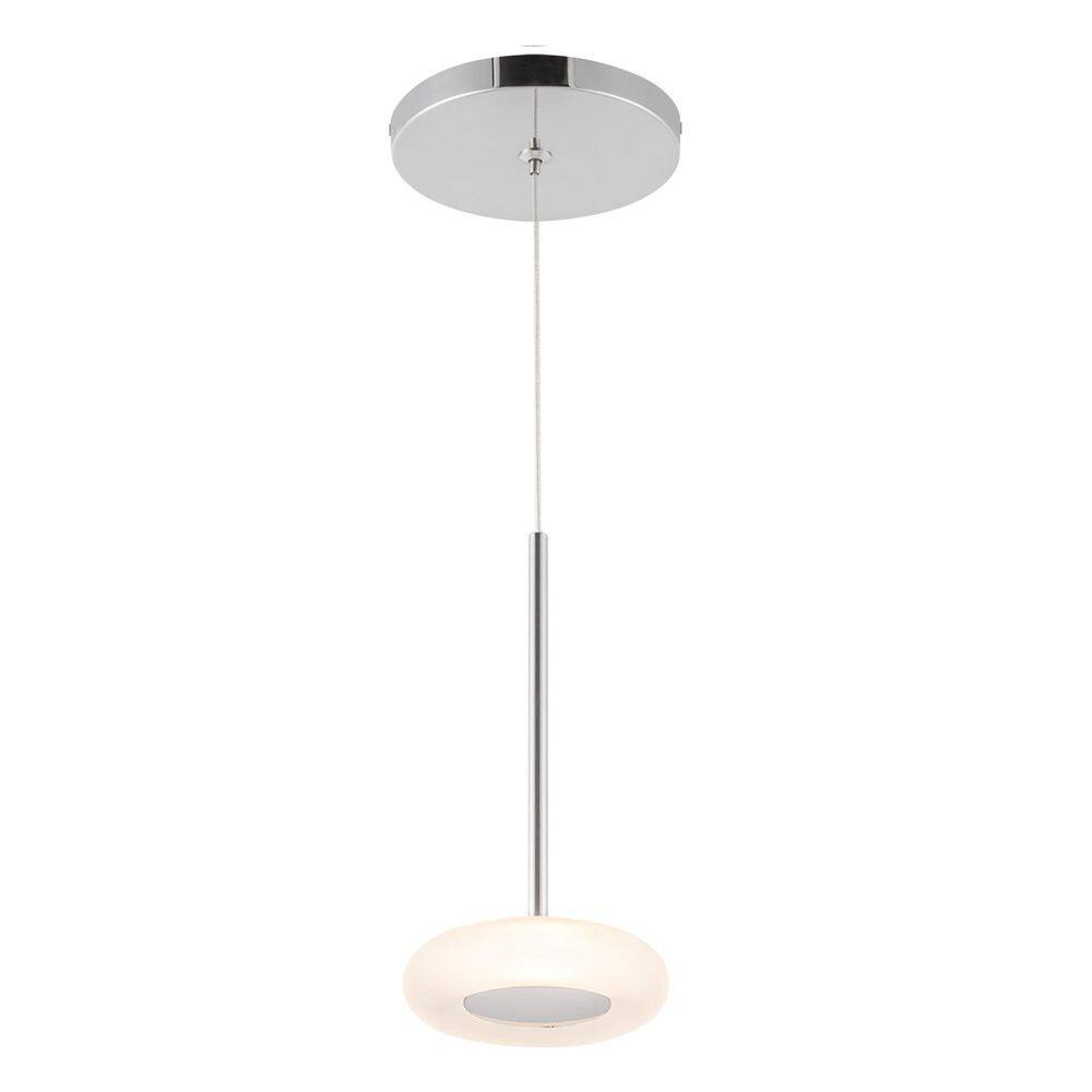 Stephord 4-in 1 Light 6-Watt Chrome/Frosted Glass Integrated LED Pendant Light price history on PriceWatchPro