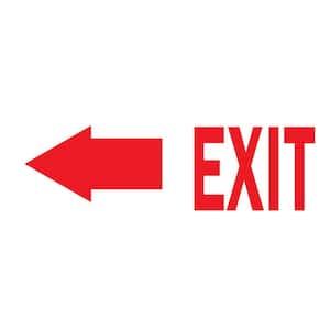 10 in. x 14 in. Plastic Exit With Left Arrow Safety Sign
