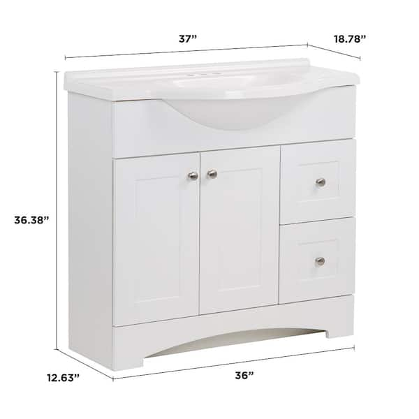 86 inch Single Sink Bathroom Vanity Set Including Makeup Table and 3  Matching Mirrors Antique White Color (86Wx22Dx36H) S7530