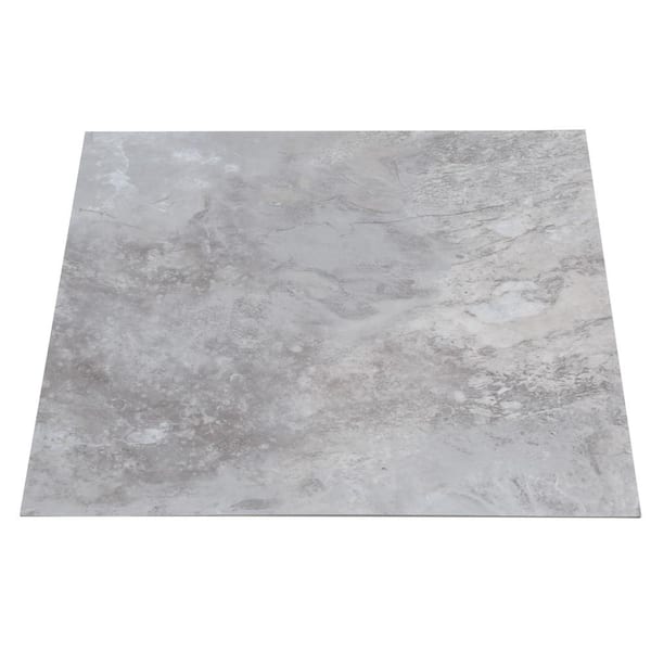 TrafficMaster - Ash Blended Slate 4 MIL x 12 in. W x 12 in. L Peel and Stick Water Resistant Vinyl Tile Flooring (30 sqft/case)