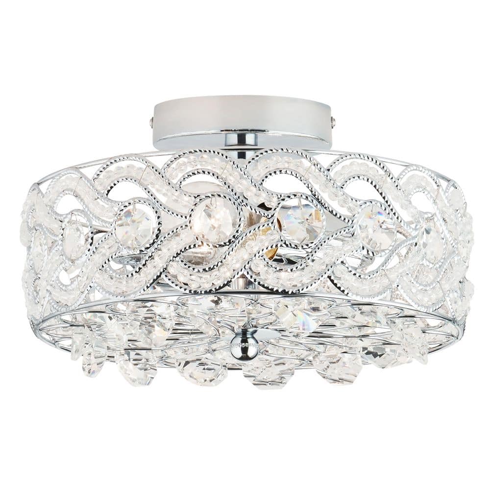 Rave 11.5 in. 2-Light Nickel Semi-Flush Mount price history on PriceWatchPro