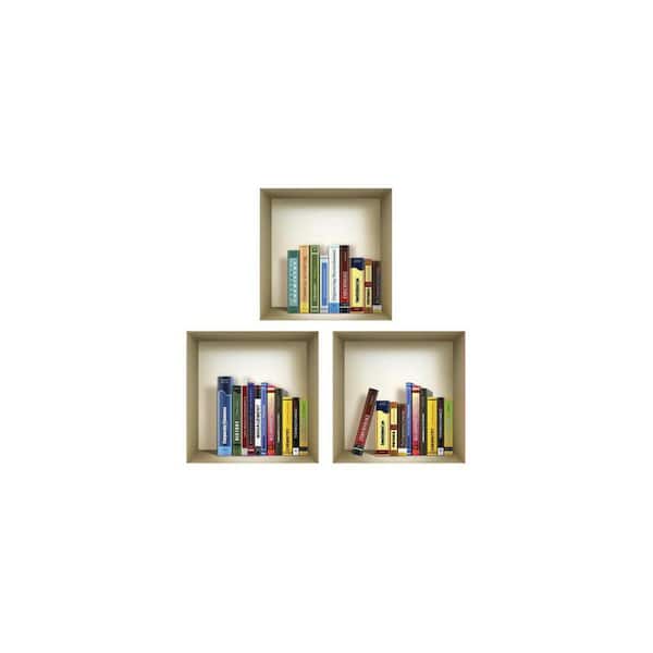 MI ALMA 20 in. x 20 in. Multi-Color Abstract 3D Design Wall Decal 3-Piece Stunning Decorative Stickers For Home and Office