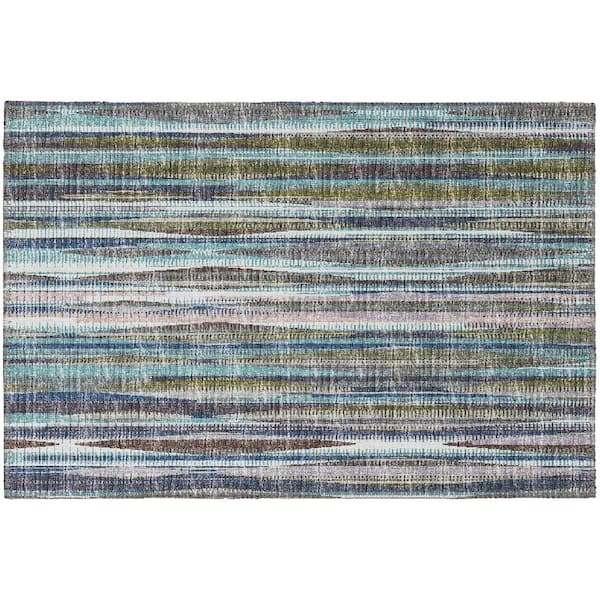 Waverly Purple 1 ft. 8 in. x 2 ft. 6 in. Geometric Indoor/Outdoor Area Rug