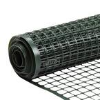 48 in. x 50 ft. Plastic Green Fence Temporary Barrier Garden Fence for Dog, Rabbit or Deer, Mesh Plant Protection