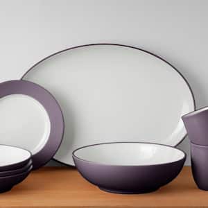 Colorwave Plum 16 in. (Purple) Stoneware Oval Platter