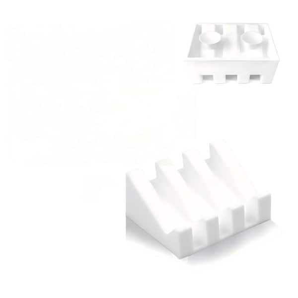 2-Pack Soap Dish Holder for Shower with Suction Cup, Silicone Soap Holder and Saver Self-Draining Bar Soap Dish, White